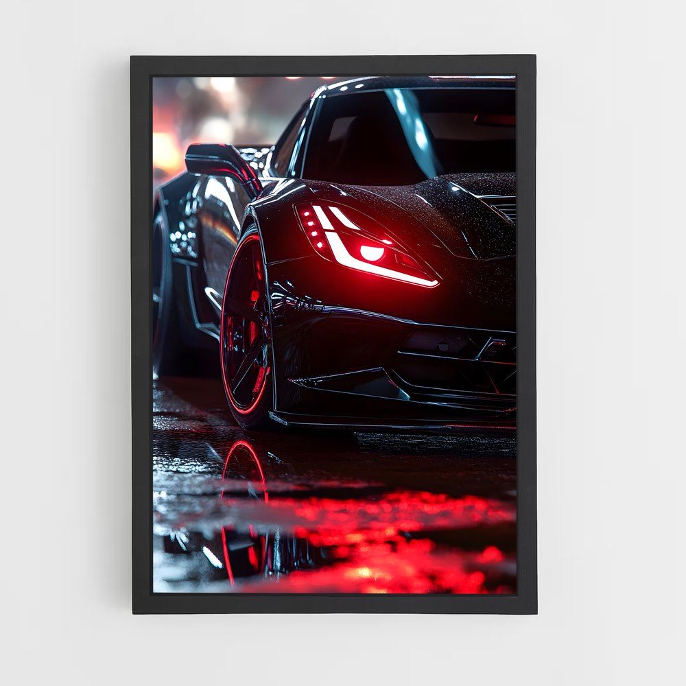 Poster Stingray Noir – affiche Chevrolet (vue 2)